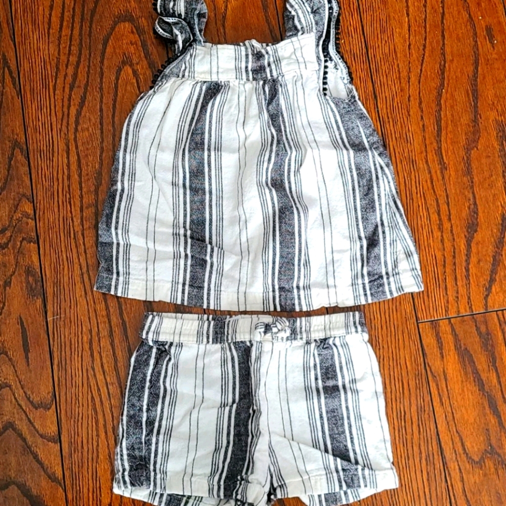 Cotton black and white summer outfit